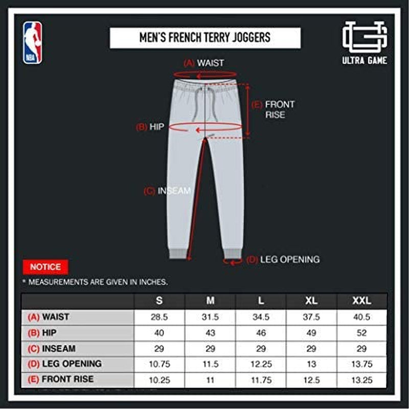 Men'S NBA Official Soft Fleece Active Jogger Sweatpants